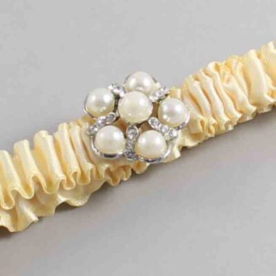 Buttermilk Satin Wedding Garter / Solid Yellow Wedding Garters / Wedding Garter / Custom Wedding Garter / Bridal Garter / Prom Garter / Linda Joyce Couture / Personalized Garter / Personalized Wedding Garter / Personalized Prom Garter