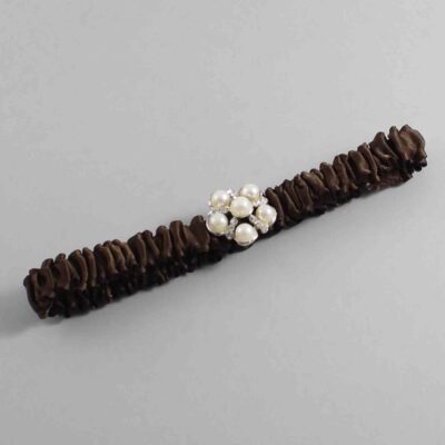 Coffee Satin Wedding Garter / Solid Brown Wedding Garters / Wedding Garter / Custom Wedding Garter / Bridal Garter / Prom Garter / Linda Joyce Couture / Personalized Garter / Personalized Wedding Garter / Personalized Prom Garter