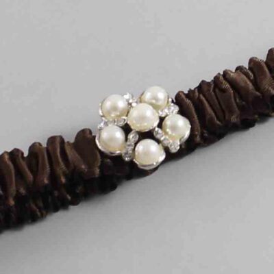 Coffee Satin Wedding Garter / Solid Brown Wedding Garters / Wedding Garter / Custom Wedding Garter / Bridal Garter / Prom Garter / Linda Joyce Couture / Personalized Garter / Personalized Wedding Garter / Personalized Prom Garter