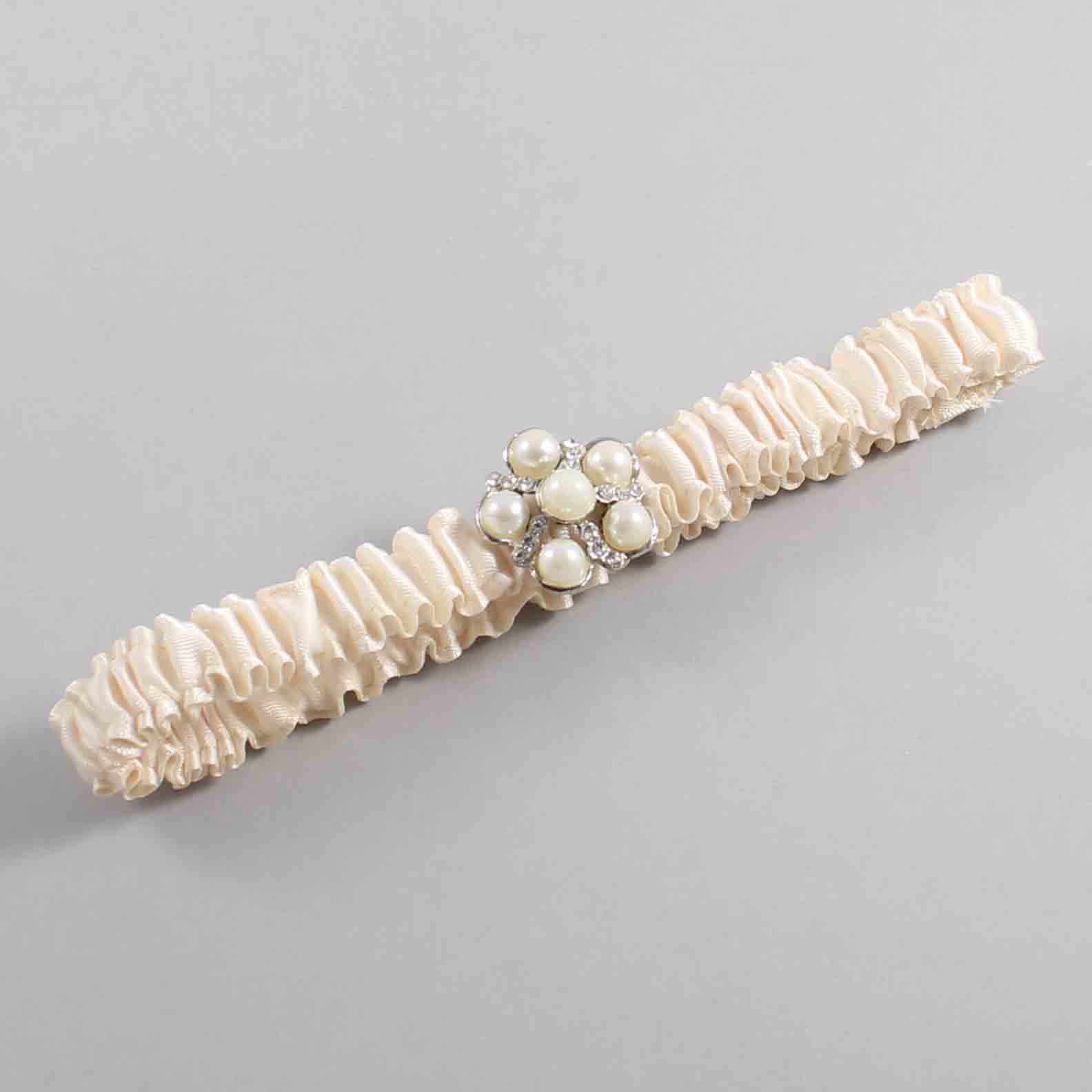 Antique White Satin Wedding Garter / Solid White Wedding Garters / Wedding Garter / Custom Wedding Garter / Bridal Garter / Prom Garter / Linda Joyce Couture / Personalized Garter / Personalized Wedding Garter / Personalized Prom Garter