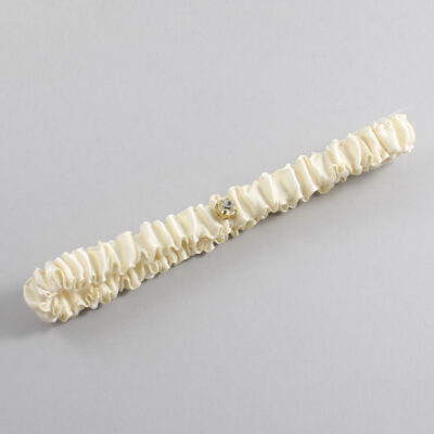 Ivory Satin Wedding Garter / Solid Ivory Wedding Garters / Wedding Garter / Custom Wedding Garter / Bridal Garter / Prom Garter / Linda Joyce Couture / Personalized Garter / Personalized Wedding Garter / Personalized Prom Garter