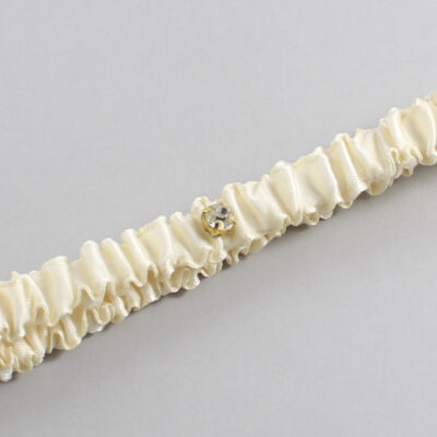 Ivory Satin Wedding Garter / Solid Ivory Wedding Garters / Wedding Garter / Custom Wedding Garter / Bridal Garter / Prom Garter / Linda Joyce Couture / Personalized Garter / Personalized Wedding Garter / Personalized Prom Garter