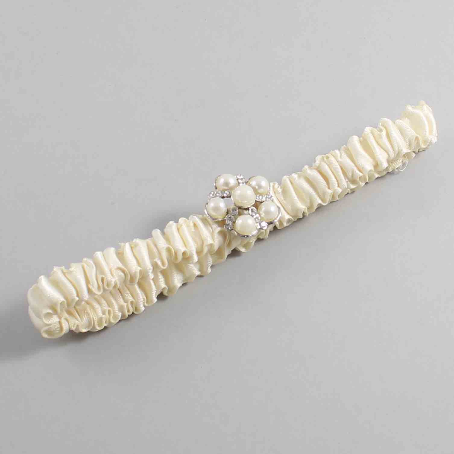 Ivory Satin Wedding Garter / Solid Ivory Wedding Garters / Wedding Garter / Custom Wedding Garter / Bridal Garter / Prom Garter / Linda Joyce Couture / Personalized Garter / Personalized Wedding Garter / Personalized Prom Garter