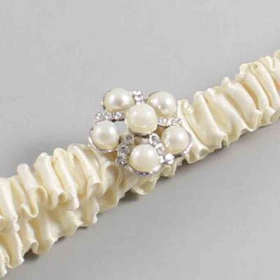 Ivory Satin Wedding Garter / Solid Ivory Wedding Garters / Wedding Garter / Custom Wedding Garter / Bridal Garter / Prom Garter / Linda Joyce Couture / Personalized Garter / Personalized Wedding Garter / Personalized Prom Garter