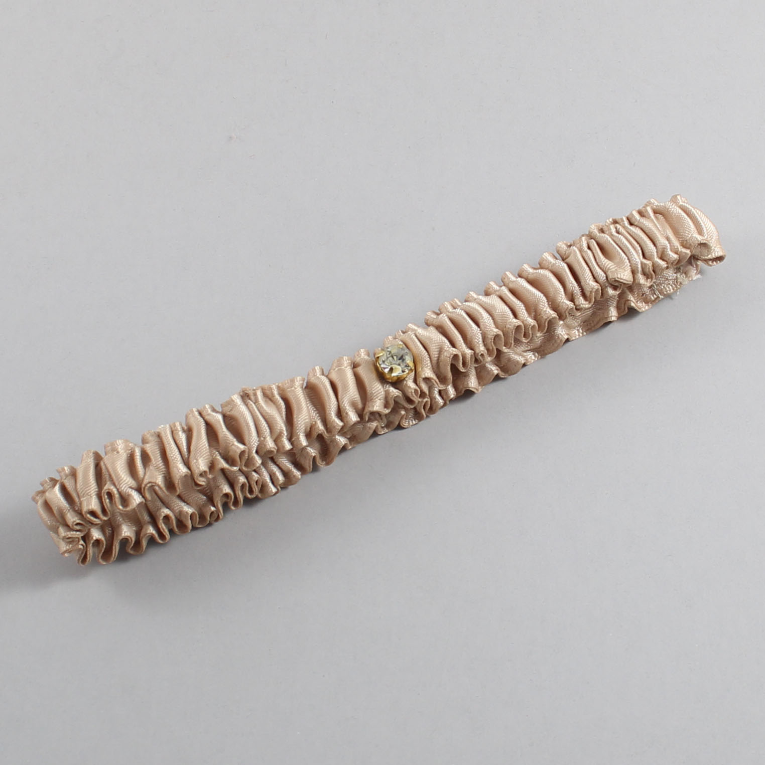 Tan Satin Wedding Garter / Solid Brown Wedding Garters / Wedding Garter / Custom Wedding Garter / Bridal Garter / Prom Garter / Linda Joyce Couture / Personalized Garter / Personalized Wedding Garter / Personalized Prom Garter