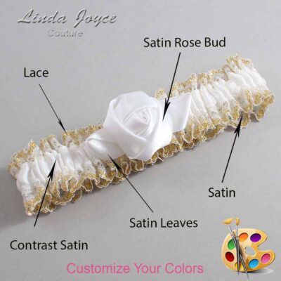 Couture Garters / Custom Wedding Garter / Customizable Wedding Garters / Personalized Wedding Garters / Dolly #04-B41-B47 / Wedding Garters / Bridal Garter / Prom Garter / Linda Joyce Couture