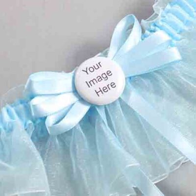 Alice Blue and Light-Blue Organza Wedding Garter / Solid Blue Wedding Garters / Wedding Garter / Custom Wedding Garter / Bridal Garter / Prom Garter / Linda Joyce Couture / Personalized Garter / Personalized Wedding Garter / Personalized Prom Garter
