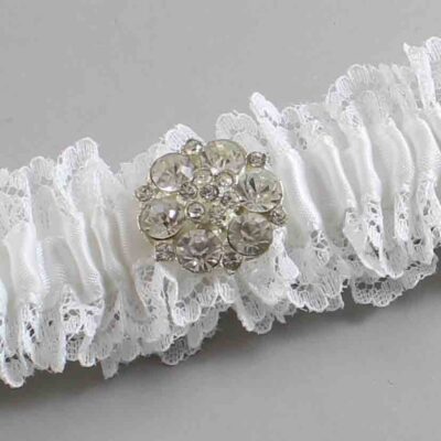 White Lace Wedding Garter / Solid White Wedding Garters / Wedding Garter / Custom Wedding Garter / Bridal Garter / Prom Garter / Linda Joyce Couture / Personalized Garter / Personalized Wedding Garter / Personalized Prom Garter
