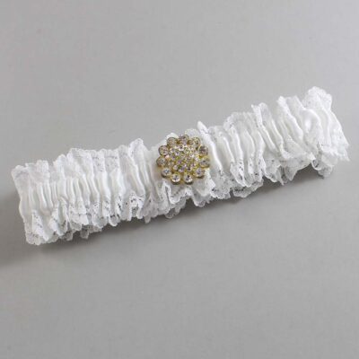 White Lace Wedding Garter / Solid White Wedding Garters / Wedding Garter / Custom Wedding Garter / Bridal Garter / Prom Garter / Linda Joyce Couture / Personalized Garter / Personalized Wedding Garter / Personalized Prom Garter