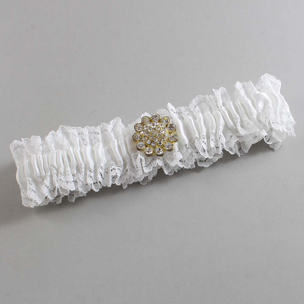 White Lace Wedding Garter / Solid White Wedding Garters / Wedding Garter / Custom Wedding Garter / Bridal Garter / Prom Garter / Linda Joyce Couture / Personalized Garter / Personalized Wedding Garter / Personalized Prom Garter