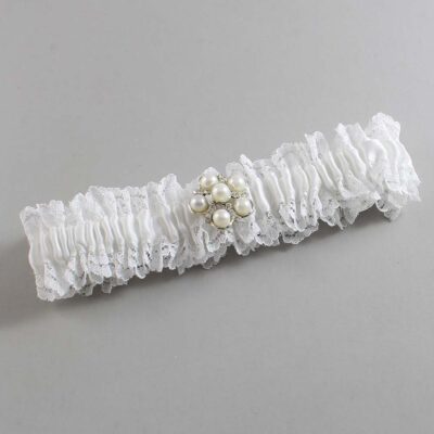 White Lace Wedding Garter / Solid White Wedding Garters / Wedding Garter / Custom Wedding Garter / Bridal Garter / Prom Garter / Linda Joyce Couture / Personalized Garter / Personalized Wedding Garter / Personalized Prom Garter