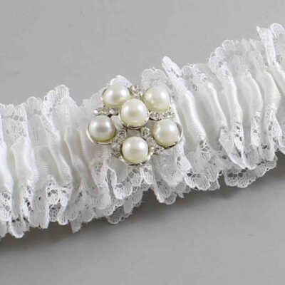 White Lace Wedding Garter / Solid White Wedding Garters / Wedding Garter / Custom Wedding Garter / Bridal Garter / Prom Garter / Linda Joyce Couture / Personalized Garter / Personalized Wedding Garter / Personalized Prom Garter