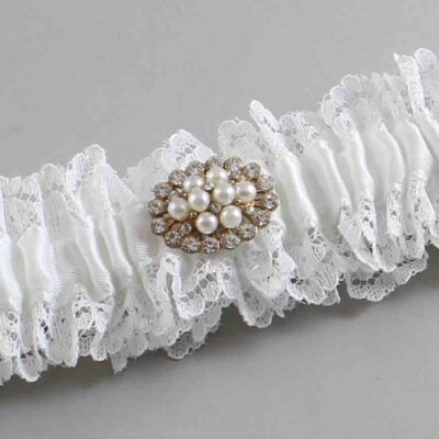 White Lace Wedding Garter / Solid White Wedding Garters / Wedding Garter / Custom Wedding Garter / Bridal Garter / Prom Garter / Linda Joyce Couture / Personalized Garter / Personalized Wedding Garter / Personalized Prom Garter