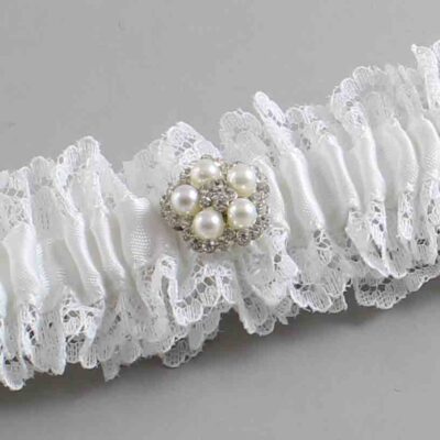 White Lace Wedding Garter / Solid White Wedding Garters / Wedding Garter / Custom Wedding Garter / Bridal Garter / Prom Garter / Linda Joyce Couture / Personalized Garter / Personalized Wedding Garter / Personalized Prom Garter