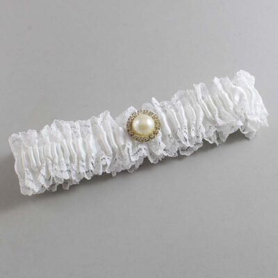 White Lace Wedding Garter / Solid White Wedding Garters / Wedding Garter / Custom Wedding Garter / Bridal Garter / Prom Garter / Linda Joyce Couture / Personalized Garter / Personalized Wedding Garter / Personalized Prom Garter