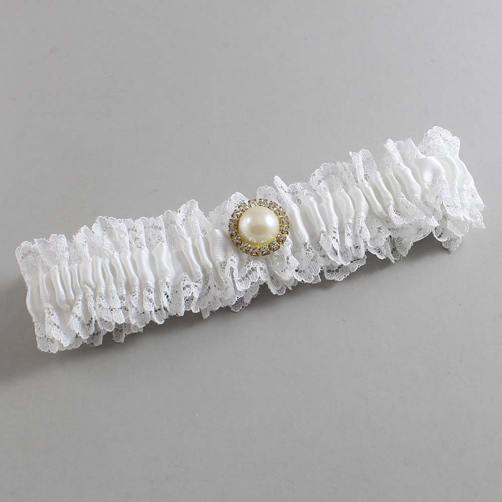 White Lace Wedding Garter / Solid White Wedding Garters / Wedding Garter / Custom Wedding Garter / Bridal Garter / Prom Garter / Linda Joyce Couture / Personalized Garter / Personalized Wedding Garter / Personalized Prom Garter