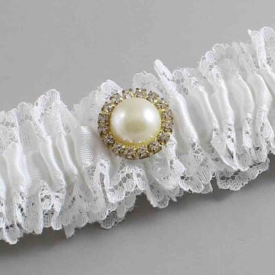 White Lace Wedding Garter / Solid White Wedding Garters / Wedding Garter / Custom Wedding Garter / Bridal Garter / Prom Garter / Linda Joyce Couture / Personalized Garter / Personalized Wedding Garter / Personalized Prom Garter