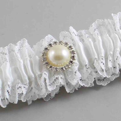 White Lace Wedding Garter / Solid White Wedding Garters / Wedding Garter / Custom Wedding Garter / Bridal Garter / Prom Garter / Linda Joyce Couture / Personalized Garter / Personalized Wedding Garter / Personalized Prom Garter