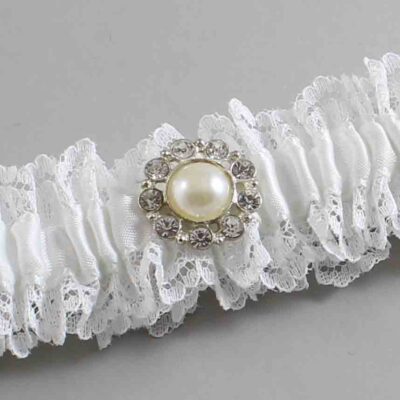 White Lace Wedding Garter / Solid White Wedding Garters / Wedding Garter / Custom Wedding Garter / Bridal Garter / Prom Garter / Linda Joyce Couture / Personalized Garter / Personalized Wedding Garter / Personalized Prom Garter