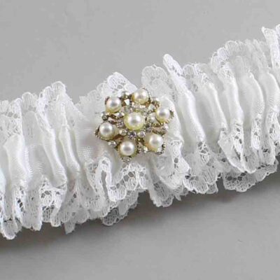 White Lace Wedding Garter / Solid White Wedding Garters / Wedding Garter / Custom Wedding Garter / Bridal Garter / Prom Garter / Linda Joyce Couture / Personalized Garter / Personalized Wedding Garter / Personalized Prom Garter