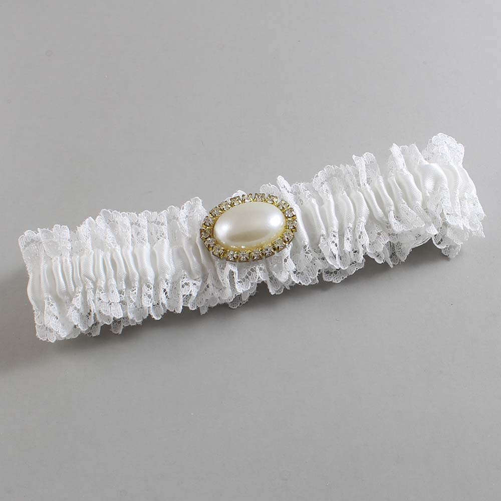 White Lace Wedding Garter / Solid White Wedding Garters / Wedding Garter / Custom Wedding Garter / Bridal Garter / Prom Garter / Linda Joyce Couture / Personalized Garter / Personalized Wedding Garter / Personalized Prom Garter