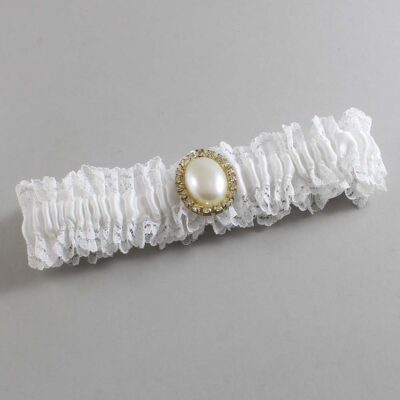 White Lace Wedding Garter / Solid White Wedding Garters / Wedding Garter / Custom Wedding Garter / Bridal Garter / Prom Garter / Linda Joyce Couture / Personalized Garter / Personalized Wedding Garter / Personalized Prom Garter