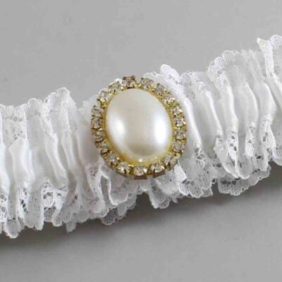 White Lace Wedding Garter / Solid White Wedding Garters / Wedding Garter / Custom Wedding Garter / Bridal Garter / Prom Garter / Linda Joyce Couture / Personalized Garter / Personalized Wedding Garter / Personalized Prom Garter