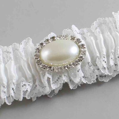 White Lace Wedding Garter / Solid White Wedding Garters / Wedding Garter / Custom Wedding Garter / Bridal Garter / Prom Garter / Linda Joyce Couture / Personalized Garter / Personalized Wedding Garter / Personalized Prom Garter