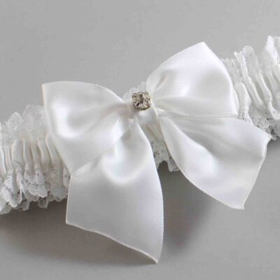 White Lace Wedding Garter / Solid White Wedding Garters / Wedding Garter / Custom Wedding Garter / Bridal Garter / Prom Garter / Linda Joyce Couture / Personalized Garter / Personalized Wedding Garter / Personalized Prom Garter