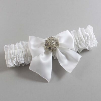 White Lace Wedding Garter / Solid White Wedding Garters / Wedding Garter / Custom Wedding Garter / Bridal Garter / Prom Garter / Linda Joyce Couture / Personalized Garter / Personalized Wedding Garter / Personalized Prom Garter