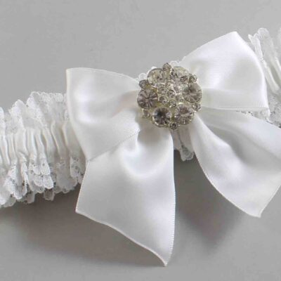 White Lace Wedding Garter / Solid White Wedding Garters / Wedding Garter / Custom Wedding Garter / Bridal Garter / Prom Garter / Linda Joyce Couture / Personalized Garter / Personalized Wedding Garter / Personalized Prom Garter