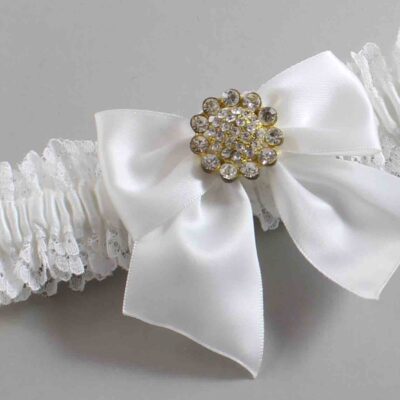 White Lace Wedding Garter / Solid White Wedding Garters / Wedding Garter / Custom Wedding Garter / Bridal Garter / Prom Garter / Linda Joyce Couture / Personalized Garter / Personalized Wedding Garter / Personalized Prom Garter