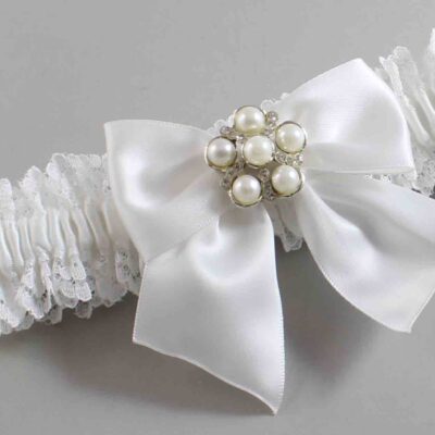 White Lace Wedding Garter / Solid White Wedding Garters / Wedding Garter / Custom Wedding Garter / Bridal Garter / Prom Garter / Linda Joyce Couture / Personalized Garter / Personalized Wedding Garter / Personalized Prom Garter