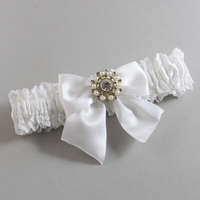 White Lace Wedding Garter / Solid White Wedding Garters / Wedding Garter / Custom Wedding Garter / Bridal Garter / Prom Garter / Linda Joyce Couture / Personalized Garter / Personalized Wedding Garter / Personalized Prom Garter