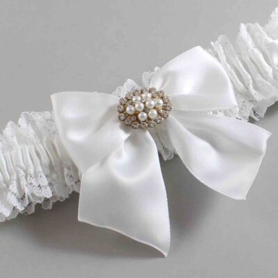 White Lace Wedding Garter / Solid White Wedding Garters / Wedding Garter / Custom Wedding Garter / Bridal Garter / Prom Garter / Linda Joyce Couture / Personalized Garter / Personalized Wedding Garter / Personalized Prom Garter