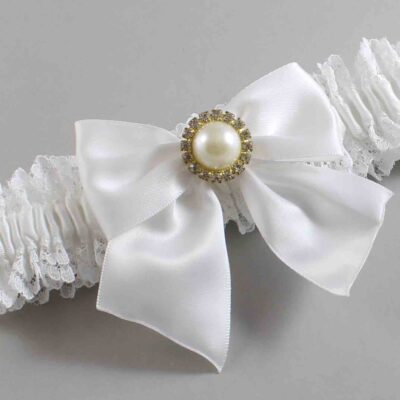 White Lace Wedding Garter / Solid White Wedding Garters / Wedding Garter / Custom Wedding Garter / Bridal Garter / Prom Garter / Linda Joyce Couture / Personalized Garter / Personalized Wedding Garter / Personalized Prom Garter