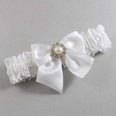 White Lace Wedding Garter / Solid White Wedding Garters / Wedding Garter / Custom Wedding Garter / Bridal Garter / Prom Garter / Linda Joyce Couture / Personalized Garter / Personalized Wedding Garter / Personalized Prom Garter