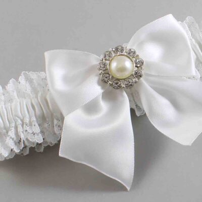 White Lace Wedding Garter / Solid White Wedding Garters / Wedding Garter / Custom Wedding Garter / Bridal Garter / Prom Garter / Linda Joyce Couture / Personalized Garter / Personalized Wedding Garter / Personalized Prom Garter