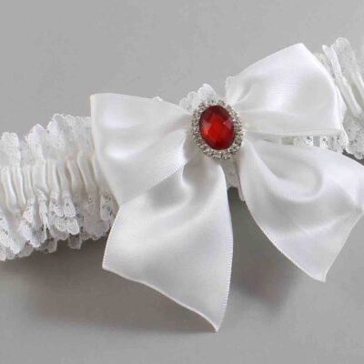 White Lace Wedding Garter / Solid White Wedding Garters / Wedding Garter / Custom Wedding Garter / Bridal Garter / Prom Garter / Linda Joyce Couture / Personalized Garter / Personalized Wedding Garter / Personalized Prom Garter