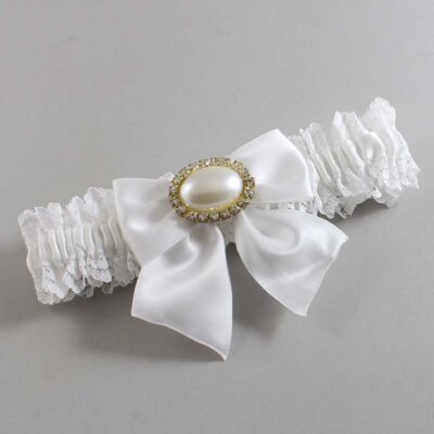 White Lace Wedding Garter / Solid White Wedding Garters / Wedding Garter / Custom Wedding Garter / Bridal Garter / Prom Garter / Linda Joyce Couture / Personalized Garter / Personalized Wedding Garter / Personalized Prom Garter