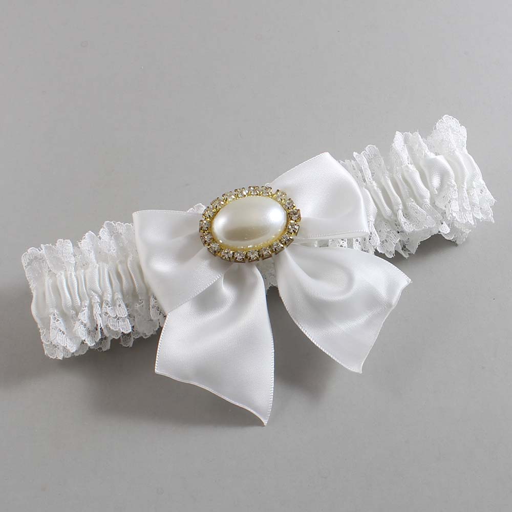 White Lace Wedding Garter / Solid White Wedding Garters / Wedding Garter / Custom Wedding Garter / Bridal Garter / Prom Garter / Linda Joyce Couture / Personalized Garter / Personalized Wedding Garter / Personalized Prom Garter