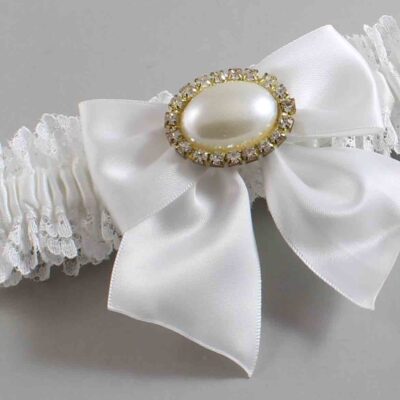 White Lace Wedding Garter / Solid White Wedding Garters / Wedding Garter / Custom Wedding Garter / Bridal Garter / Prom Garter / Linda Joyce Couture / Personalized Garter / Personalized Wedding Garter / Personalized Prom Garter