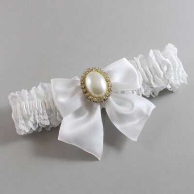 White Lace Wedding Garter / Solid White Wedding Garters / Wedding Garter / Custom Wedding Garter / Bridal Garter / Prom Garter / Linda Joyce Couture / Personalized Garter / Personalized Wedding Garter / Personalized Prom Garter