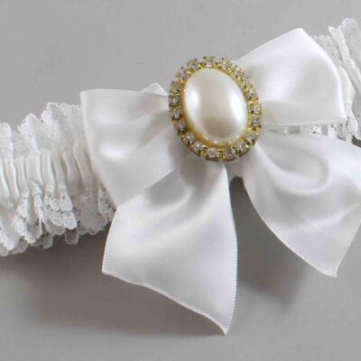 White Lace Wedding Garter / Solid White Wedding Garters / Wedding Garter / Custom Wedding Garter / Bridal Garter / Prom Garter / Linda Joyce Couture / Personalized Garter / Personalized Wedding Garter / Personalized Prom Garter