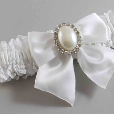 White Lace Wedding Garter / Solid White Wedding Garters / Wedding Garter / Custom Wedding Garter / Bridal Garter / Prom Garter / Linda Joyce Couture / Personalized Garter / Personalized Wedding Garter / Personalized Prom Garter