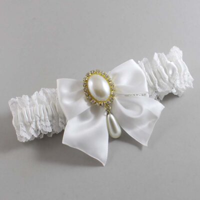 White Lace Wedding Garter / Solid White Wedding Garters / Wedding Garter / Custom Wedding Garter / Bridal Garter / Prom Garter / Linda Joyce Couture / Personalized Garter / Personalized Wedding Garter / Personalized Prom Garter