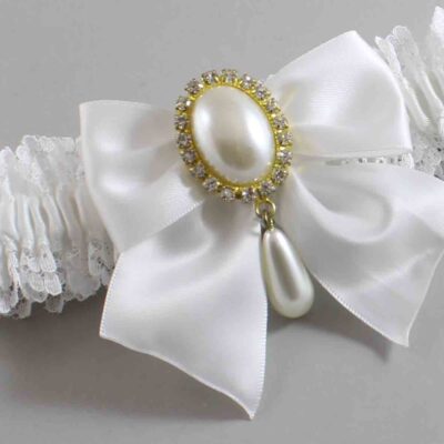 White Lace Wedding Garter / Solid White Wedding Garters / Wedding Garter / Custom Wedding Garter / Bridal Garter / Prom Garter / Linda Joyce Couture / Personalized Garter / Personalized Wedding Garter / Personalized Prom Garter