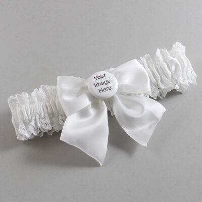 White Lace Wedding Garter / Solid White Wedding Garters / Wedding Garter / Custom Wedding Garter / Bridal Garter / Prom Garter / Linda Joyce Couture / Personalized Garter / Personalized Wedding Garter / Personalized Prom Garter