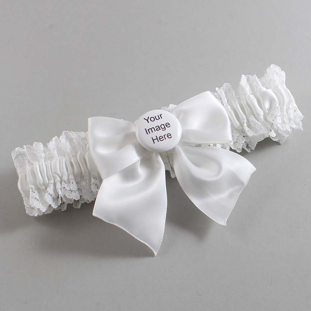 White Lace Wedding Garter / Solid White Wedding Garters / Wedding Garter / Custom Wedding Garter / Bridal Garter / Prom Garter / Linda Joyce Couture / Personalized Garter / Personalized Wedding Garter / Personalized Prom Garter