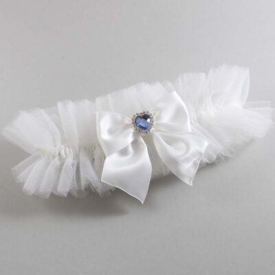 Solid White Tulle Wedding Garter / Solid White Wedding Garters/  Wedding Garter / Custom Wedding Garter / Bridal Garter / Prom Garter / Linda Joyce Couture / Personalized Garter / Personalized Wedding Garter / Personalized Prom Garter